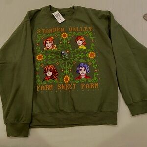 Hot Topic Green Stardew Valley Sweatshirt